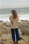 EULALIA fine knit scarf / organic cotton / berry lassi