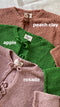 REINA cardigan / organic cotton boucle / peach clay / samples