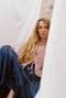 REINA cardigan / organic cotton boucle / rosado / samples