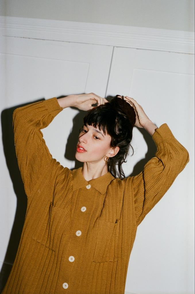 NENNA shirt / highland wool / dulce de leche / sample