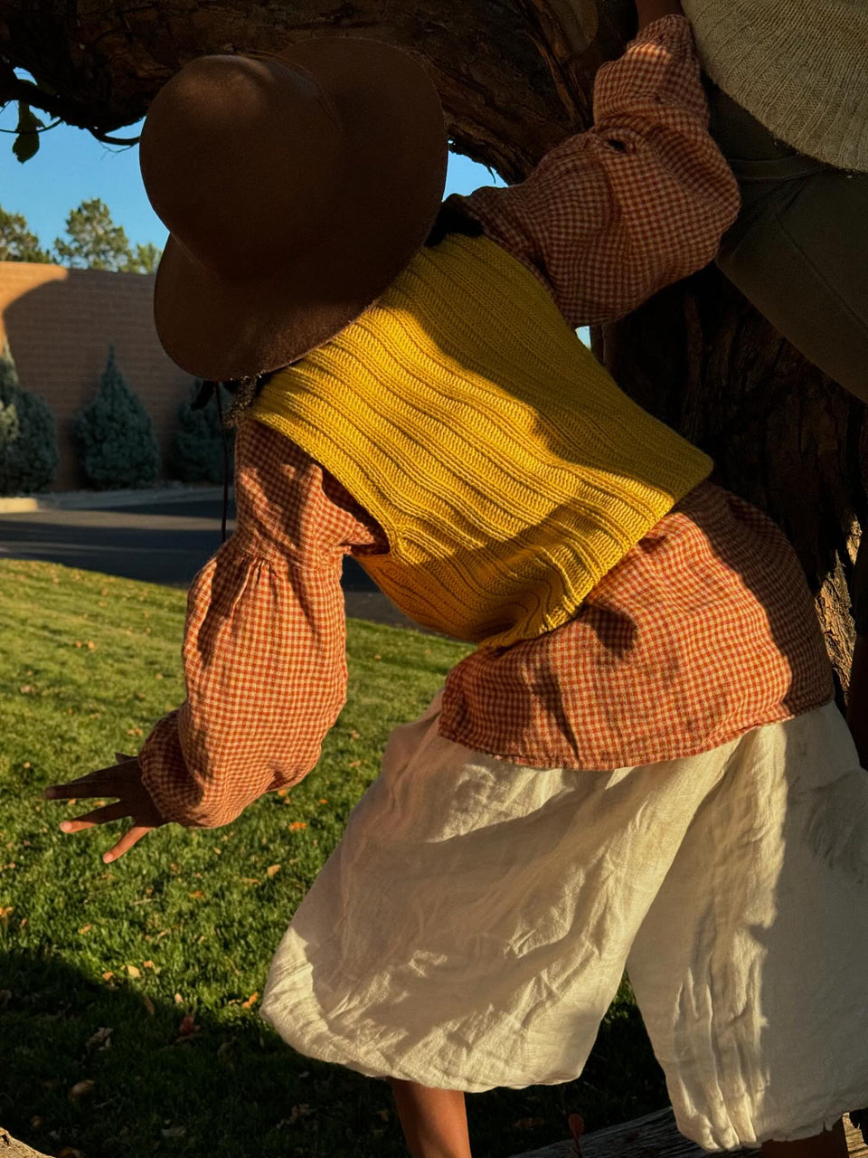 RIO ribbed kids vest / organic cotton / golden honey