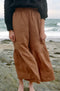 PALOMA ruffle trousers / indian linen / cinnamon