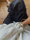 PALOMA ruffle trousers / indian linen / black