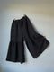 PALOMA ruffle trousers / indian linen / black