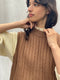 RIO ribbed vest / organic cotton / carob / samples