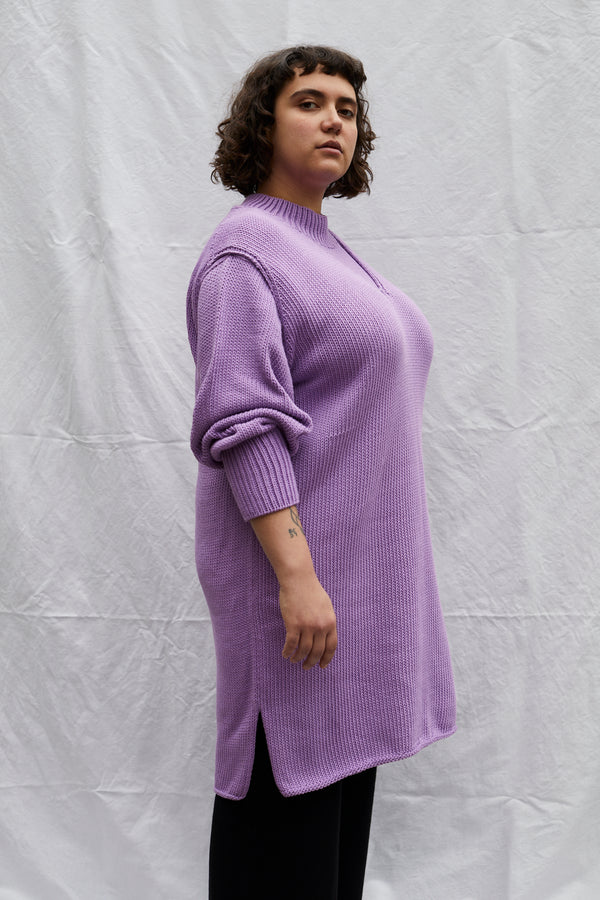 ZULMA vest dress / organic cotton / summer lilac