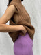 RIO ribbed vest / organic cotton / carob / samples