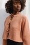 REINA cardigan / organic cotton boucle / peach clay