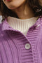 RIO ribbed cardigan / organic cotton / summer lilac
