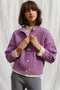 RIO ribbed cardigan / organic cotton / summer lilac