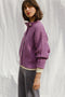 RIO ribbed cardigan / organic cotton / summer lilac