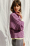 RIO ribbed cardigan / organic cotton / summer lilac