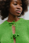 REINA cardigan / organic cotton boucle / apple