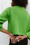 REINA cardigan / organic cotton boucle / apple