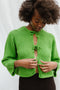 REINA cardigan / organic cotton boucle / apple / samples