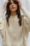 RIO ribbed cardigan / organic cotton / milk