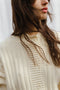 RIO ribbed cardigan / organic cotton / milk