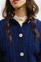 RIO ribbed cardigan / organic cotton / midnight