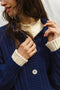 RIO ribbed cardigan / organic cotton / midnight