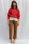 RIO ribbed cardigan / organic cotton / sweet paprika