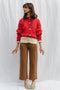 RIO ribbed cardigan / organic cotton / sweet paprika