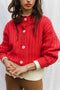 RIO ribbed cardigan / organic cotton / sweet paprika