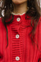 RIO ribbed cardigan / organic cotton / sweet paprika