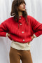 RIO ribbed cardigan / organic cotton / sweet paprika