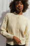 RIO ribbed cardigan / organic cotton / milk