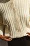 RIO ribbed cardigan / organic cotton / milk