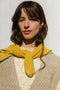 EULALIA fine knit scarf / organic cotton / golden honey & pistachio