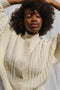 RIO ribbed cardigan / organic cotton / milk