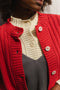 RIO ribbed cardigan / organic cotton / sweet paprika