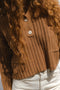 FRANKA ribbed jumper / organic cotton / carob