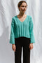 NURIA jumper / organic cotton / turquesa / samples