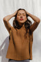 RIO ribbed vest / organic cotton / carob / samples