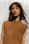 RIO ribbed vest / organic cotton / carob / samples