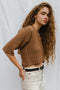 DULCE ribbed top / organic cotton / carob