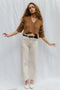 DULCE ribbed top / organic cotton / carob