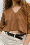 DULCE ribbed top / organic cotton / carob