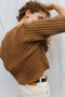 DULCE ribbed top / organic cotton / carob