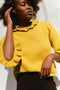 FIORELLA ruffle jumper / organic cotton / golden honey