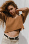 DULCE ribbed top / organic cotton / carob