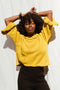 FIORELLA ruffle jumper / organic cotton / golden honey