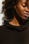 FIORELLA ruffle jumper / organic cotton / black