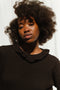 FIORELLA ruffle jumper / organic cotton / black