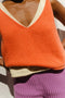 SOLITO vest / organic cotton / coral
