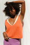 SOLITO vest / organic cotton / coral