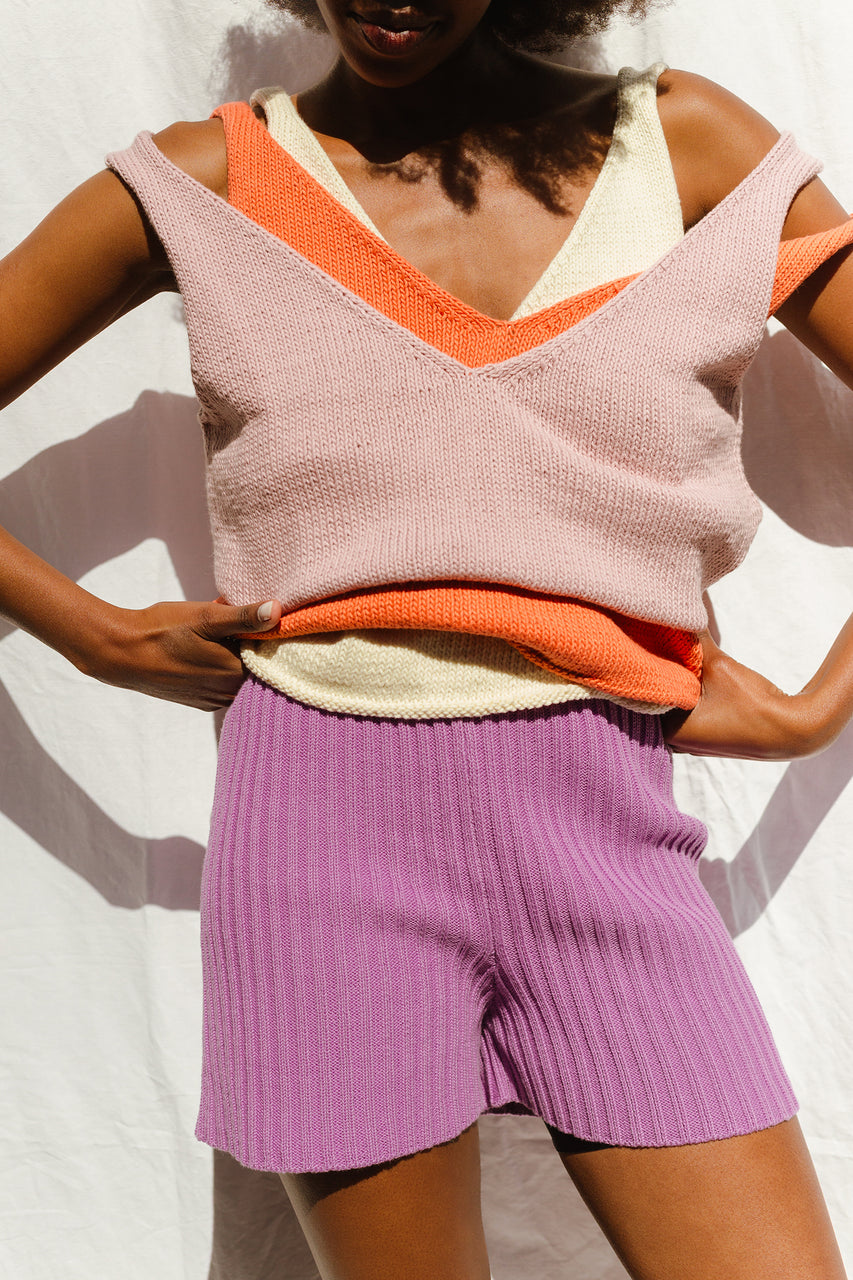 SOLITO vest / organic cotton / magnolia blossom