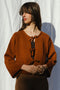 REINA cardigan / highland wool / sandalwood